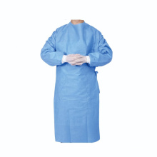 Disposable Nonwoven Gown Isolation Suit with Knitted Cuff